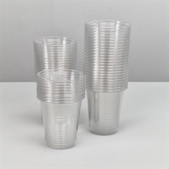 Engangsservice - RPET Plastglas 350 ml. Pakke med 50 stk. 
