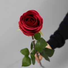 Kunstig Blomst - Rose, langstilket, RØD, 75 cm