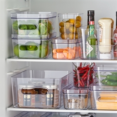 kasser til opbevaring af mad i køleskabet