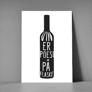 Postkort XL - Vin er poesi