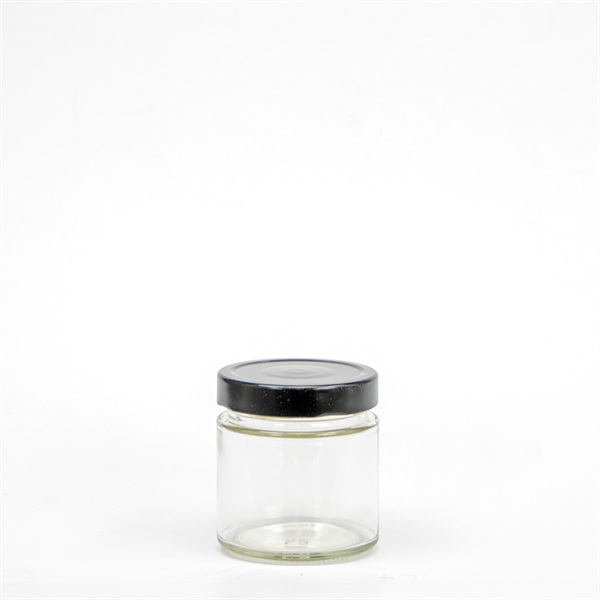 Little Pots Muscadin glaskrukke med sort låg - 212 ml.