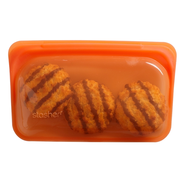 Orange snack genanvendelig pose i silikone