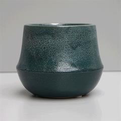 Urtepotteskjuler i keramik - Pot Frame, Petroleumsblå - Lille