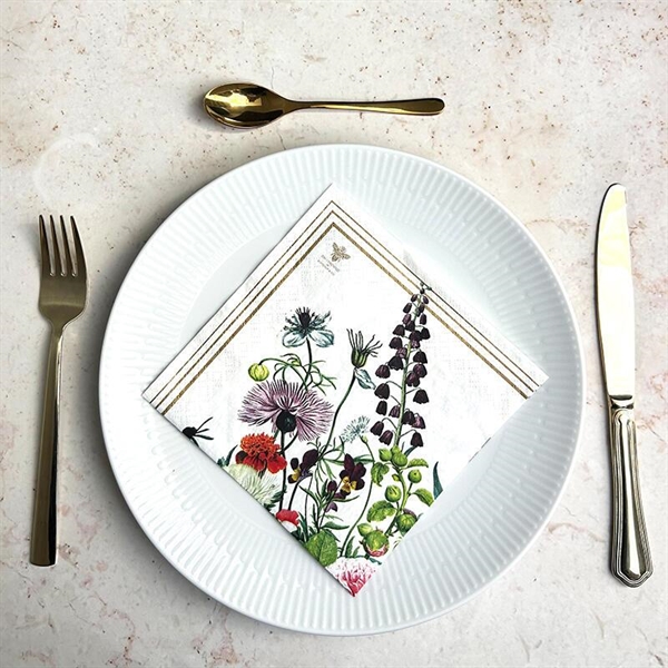 Servietter af FSC papir. Pakke m. 20 stk. - Flower Garden