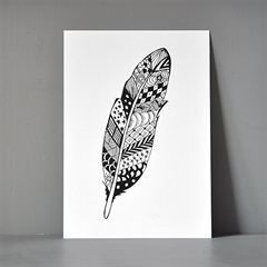 Postkort XL - Zendoodle Feather