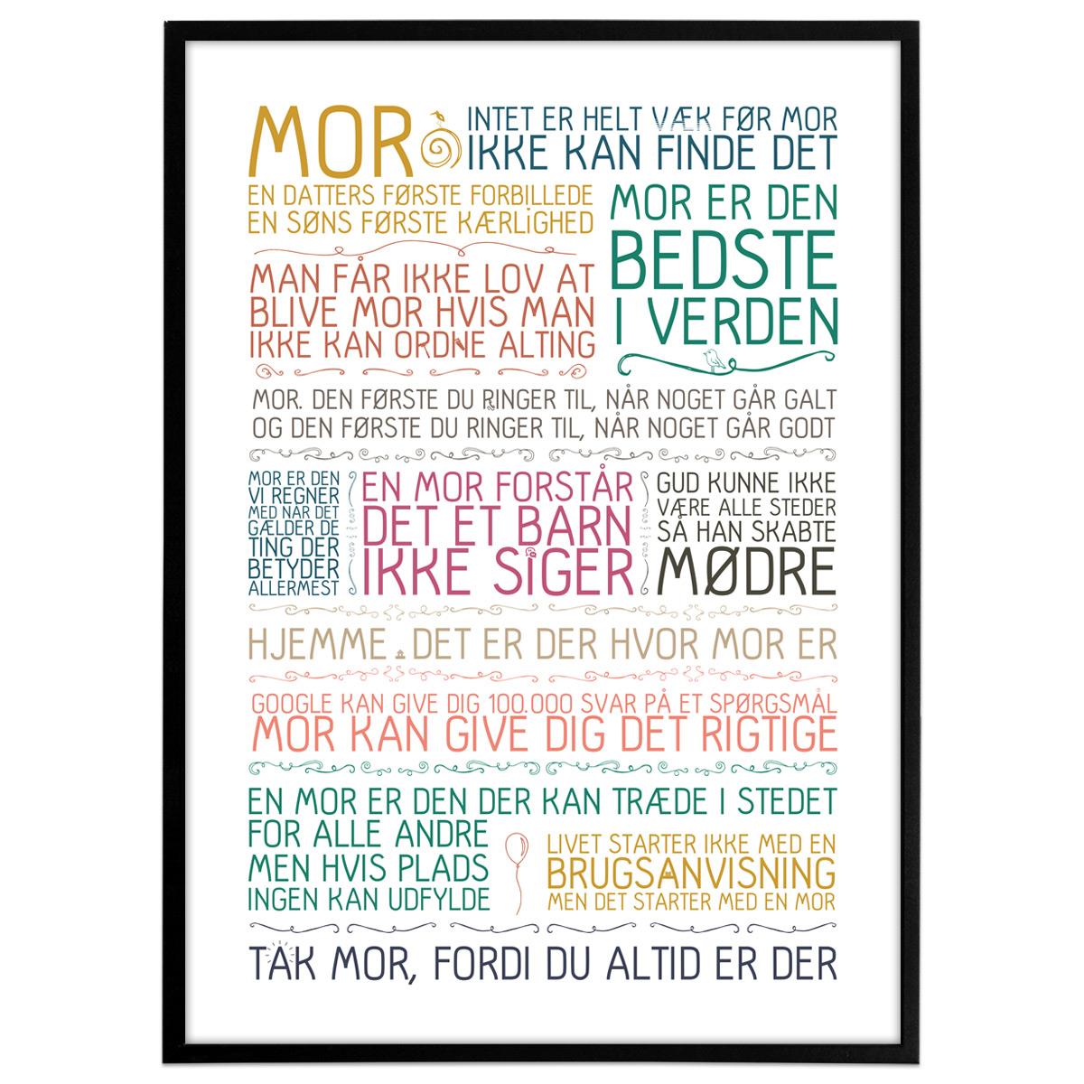 Plakat - Mor er den i verden, colors. Bestil online.