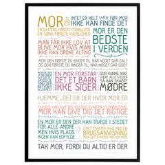 Plakat - Mor er den bedste i verden - colors