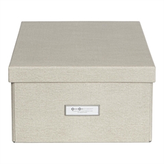 Bigsobox of sweden opbevaringskasse med låg, beige