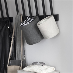 Large opbevaringspose til ophæng, Hang around vægkurv i grå stof,