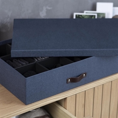 bigsobox kasse med inddelt rum, blå