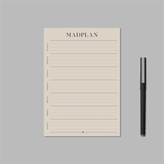 Boxdelux blok A5 - Madplan - Colorcode, beige