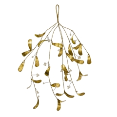 Bungalow julepynt - Mistelten i guld , Large