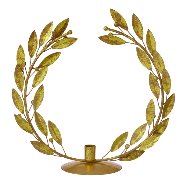 Bungalow lysestage - Golden Leaf Wreath - LARGE