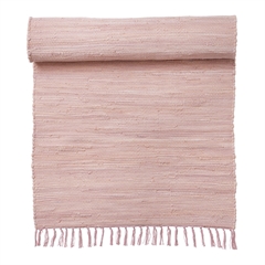 Bungalow recycled kludetæppe - Chindi Pale Rose 75 x 300 cm.