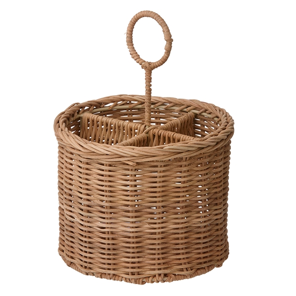 Bungalow rund bestikholder i Rattan