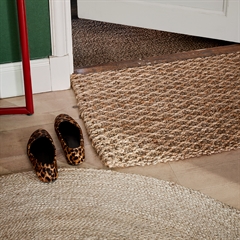 Dixie dørmåtte i jute - FANNY diamonds - Natur 60x90cm