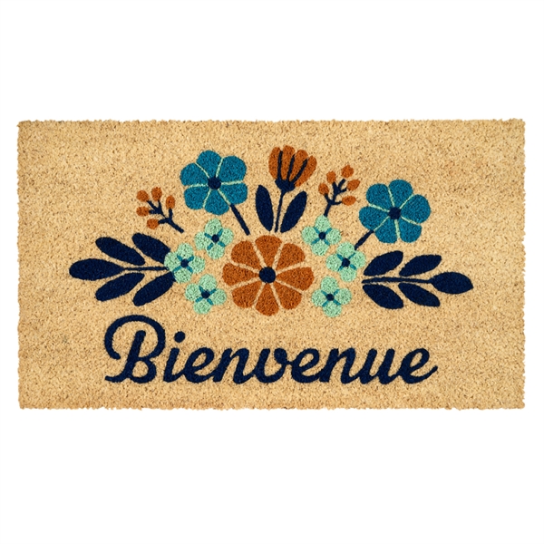 Dørmåtte i kokos fra Derrière la Porte - Bienvenue, bleu