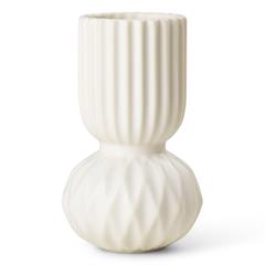 Dottir keramik vase - Samsurium Rufflebell, Hvid