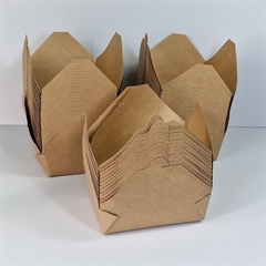 Take away æske der kan foldes i toppen - pakke á 50 stk
