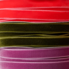 Velour gavebånd, 5 farver