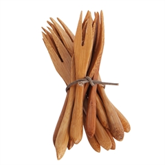 Pakke med 12 små gafler lavet i bambus fra House Doctor