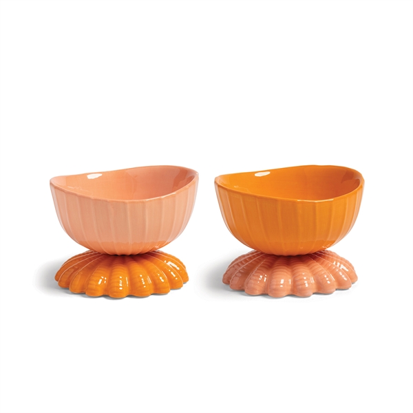 Klevering skålesæt - Coupe Clam - Orange, 2 stk.