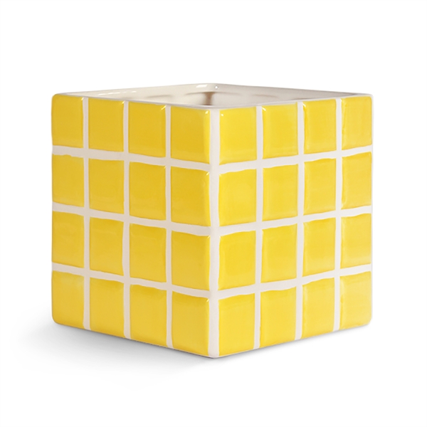 Klevering urtepotteskjuler - Tile Yellow