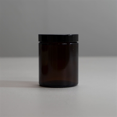 Amber Kosmetik krukke med sort låg - MEDIUM - 175ml