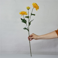 Kunstig Blomst - Chrysanthemum, 60 cm. GUL
