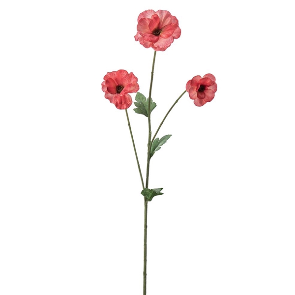 Kunstig Blomst - Japansk Ranunkel, 62 cm. PINK