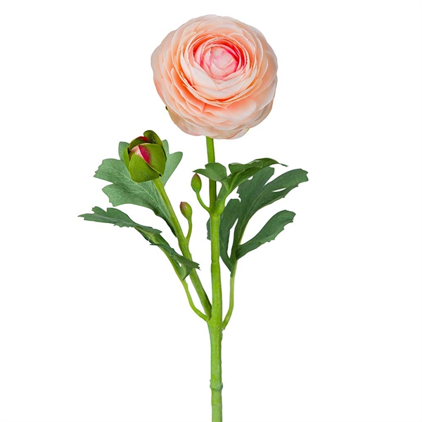 Kunstig Blomst - Ranunkel, 50 cm. APRICOT