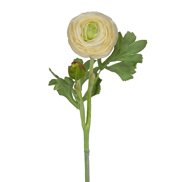 Kunstig Blomst - Ranunkel, 50 cm. HVID