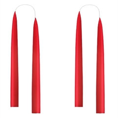 Kunstindustrien håndlavede stearinlys 20 cm. - X-mas Red Ø22mm