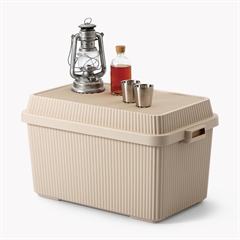 Like-it Picnic kasse med låg - STACK UP - Beige, Stor 83L