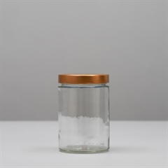 Little Pots Muscadin glaskrukke med KOBBER låg - 580 ml.