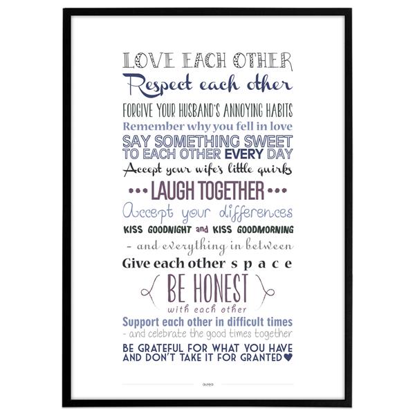 Plakat - Love each other, colors
