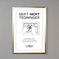 Lucca Push ramme til tegninger - SLIM - Shiny Gold
