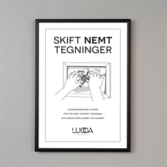 Lucca Push ramme til tegninger - SLIM - Mat sort