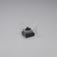 Modena kasse i klar akryl - Kvadratisk - Medium - 12,5x12,5 cm