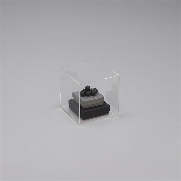 Modena kasse i klar akryl - Kvadratisk - Medium - 12,5x12,5 cm