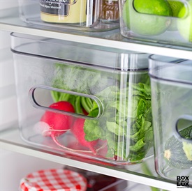 kasser til opbevaring af mad i køleskabet