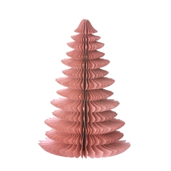 Bungalow Honeycomb Juletræ Whispwood - 18 cm. Dusty Rose