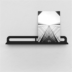 SECTOR gallerihylde i mat sort metal - 27,5 cm. 