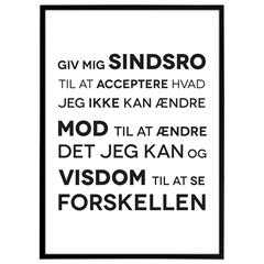 Plakat "Sindsrobønnen V2.0". Sort/Hvid. Vælg Str. 