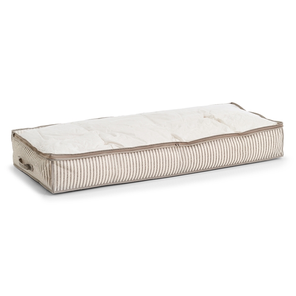 "Under bed" storage Stofkurv - BEIGE Stripes