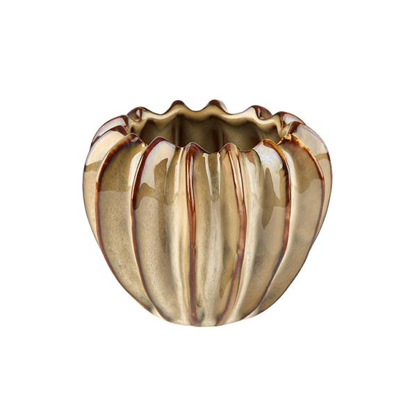 Urtepotteskjuler i stentøj - Nuts, Beige, medium