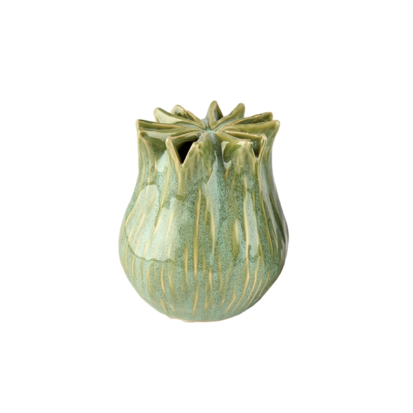 Vase i keramik, Fennel 10cm - Lysegrøn