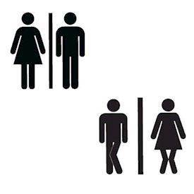 Toilet piktogram. Vælg mellem to udgaver