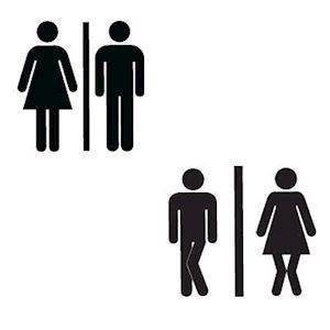 Toilet piktogram. Vælg mellem to udgaver