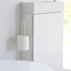 Toiletrulleholder til væggen, hvid
